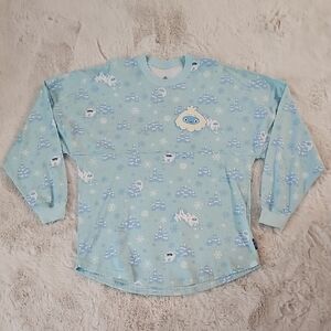 Blue Long Sleeve Graphic Sweatshirt